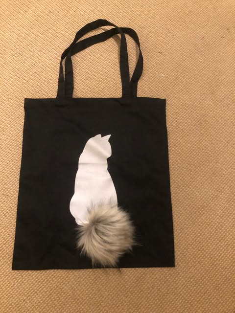 Reflecterende draagtas totebag met kat