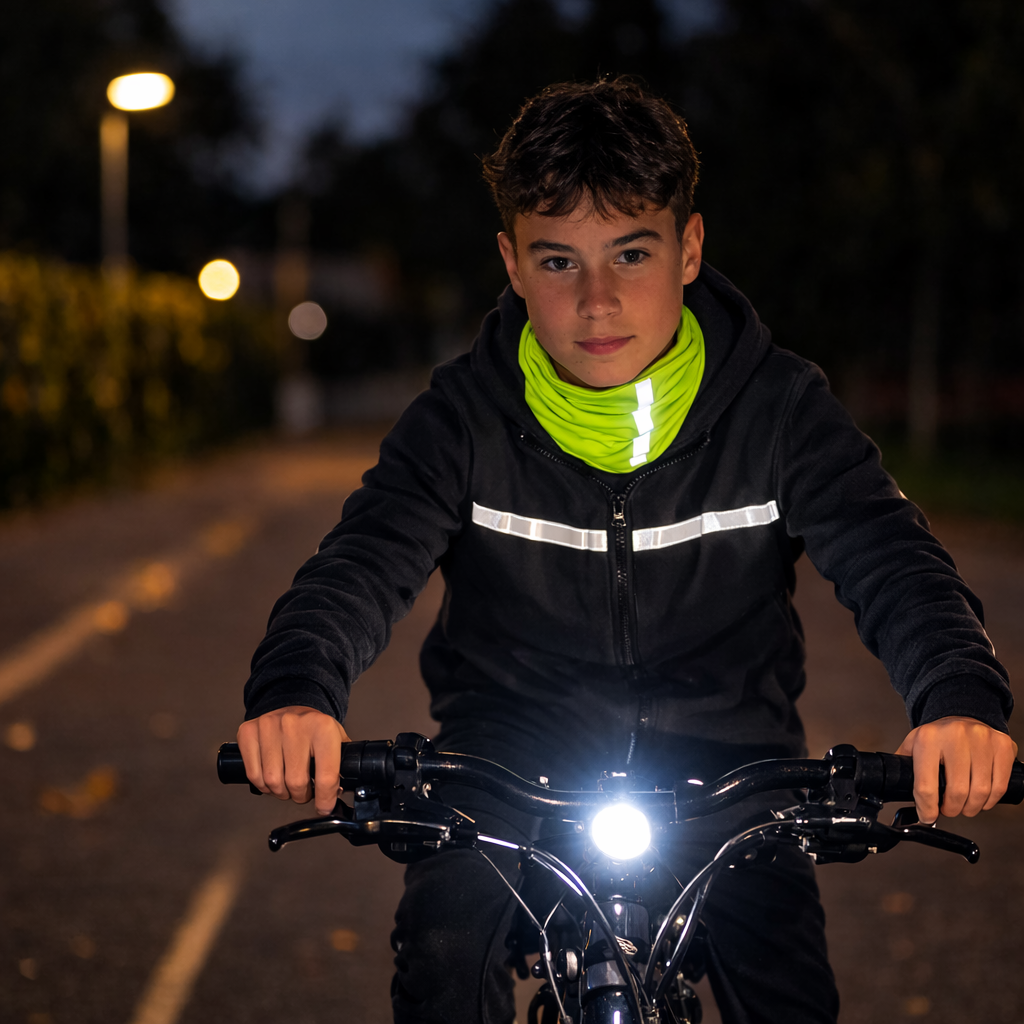 fluo reflecterende groene neksjaal buff