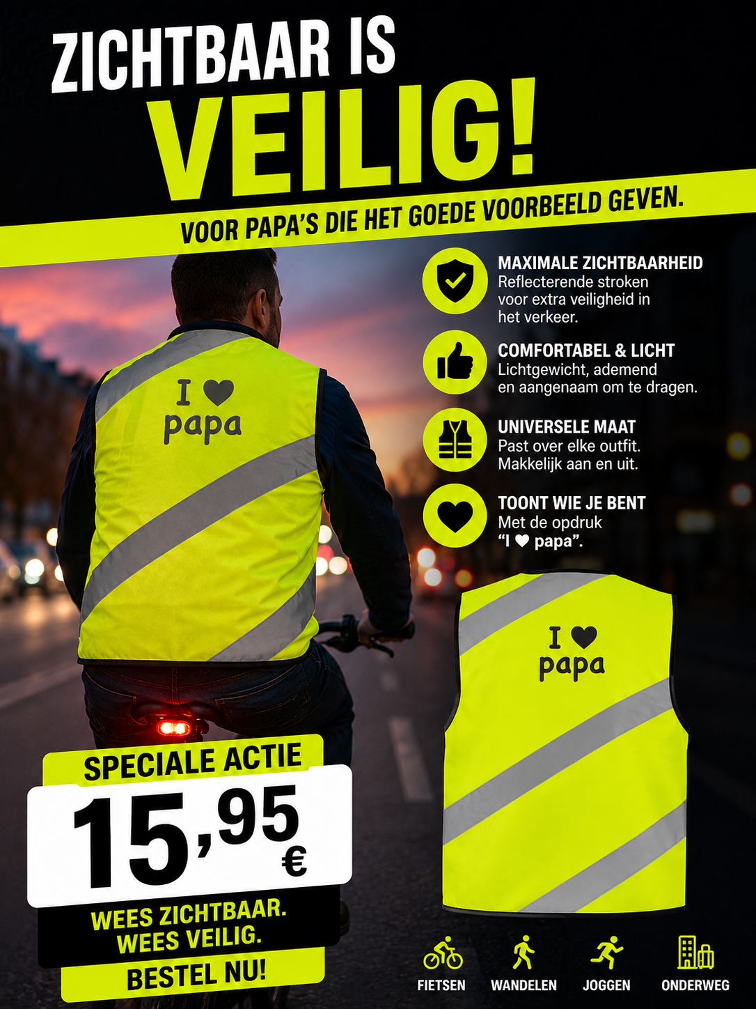 Fluo jas Lucas vaderdag