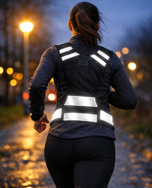 Harnas zwart - running jacket - EN ISO 20471 +A1 (Reflecterend gedeelte)