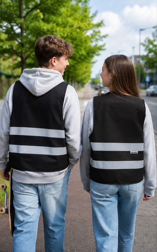 Zwarte Fluo-jas